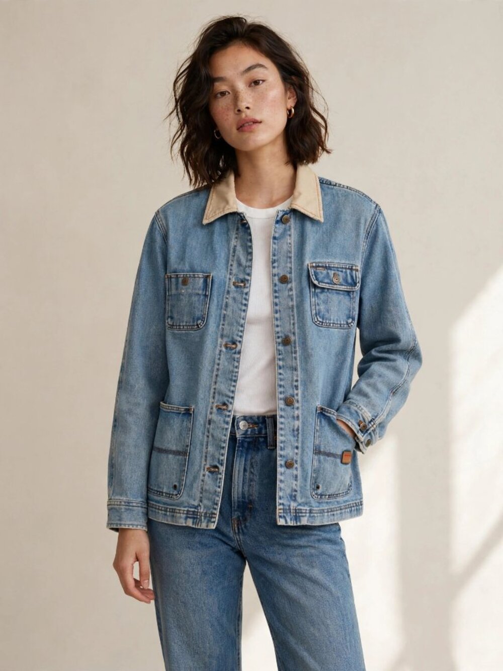 Lauren Jeans Co Ralph Lauren Safari Outfitters Denim Chore Coat M